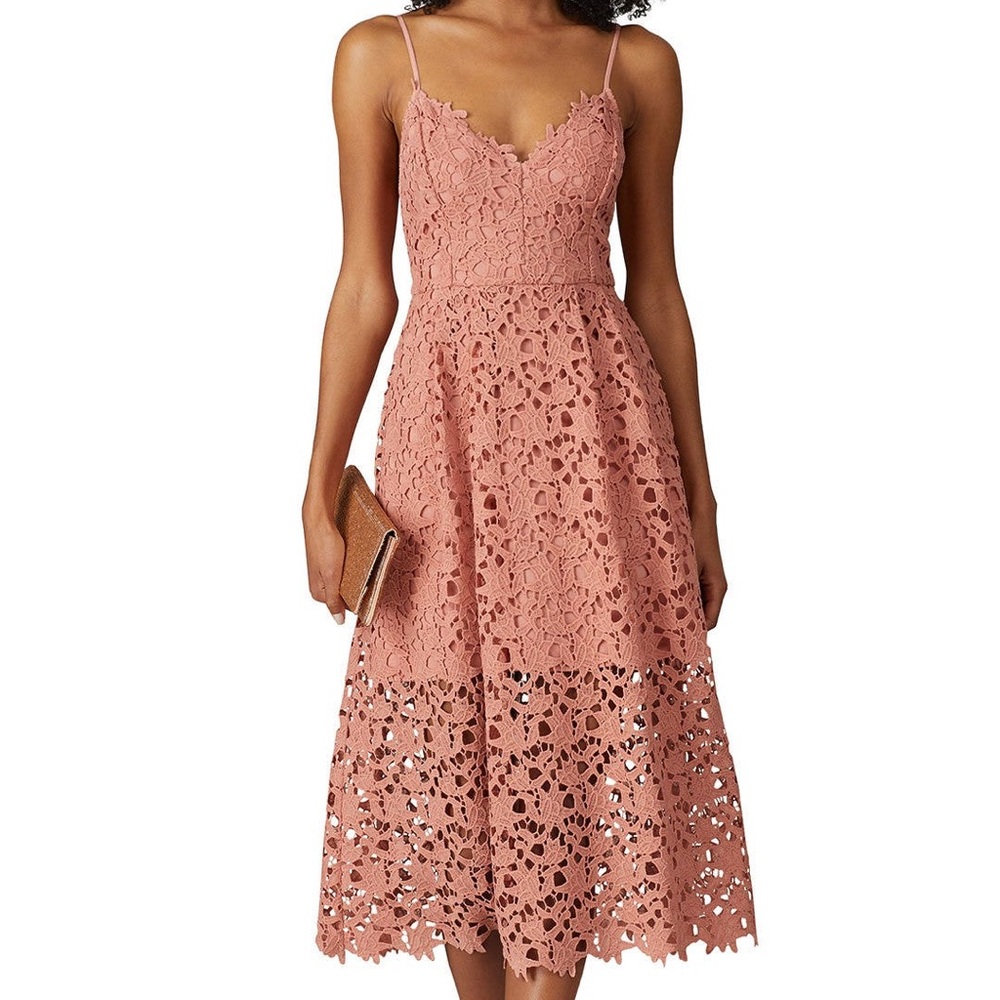 ASTR The Label, mauve midi cocktail dress, size large NWT